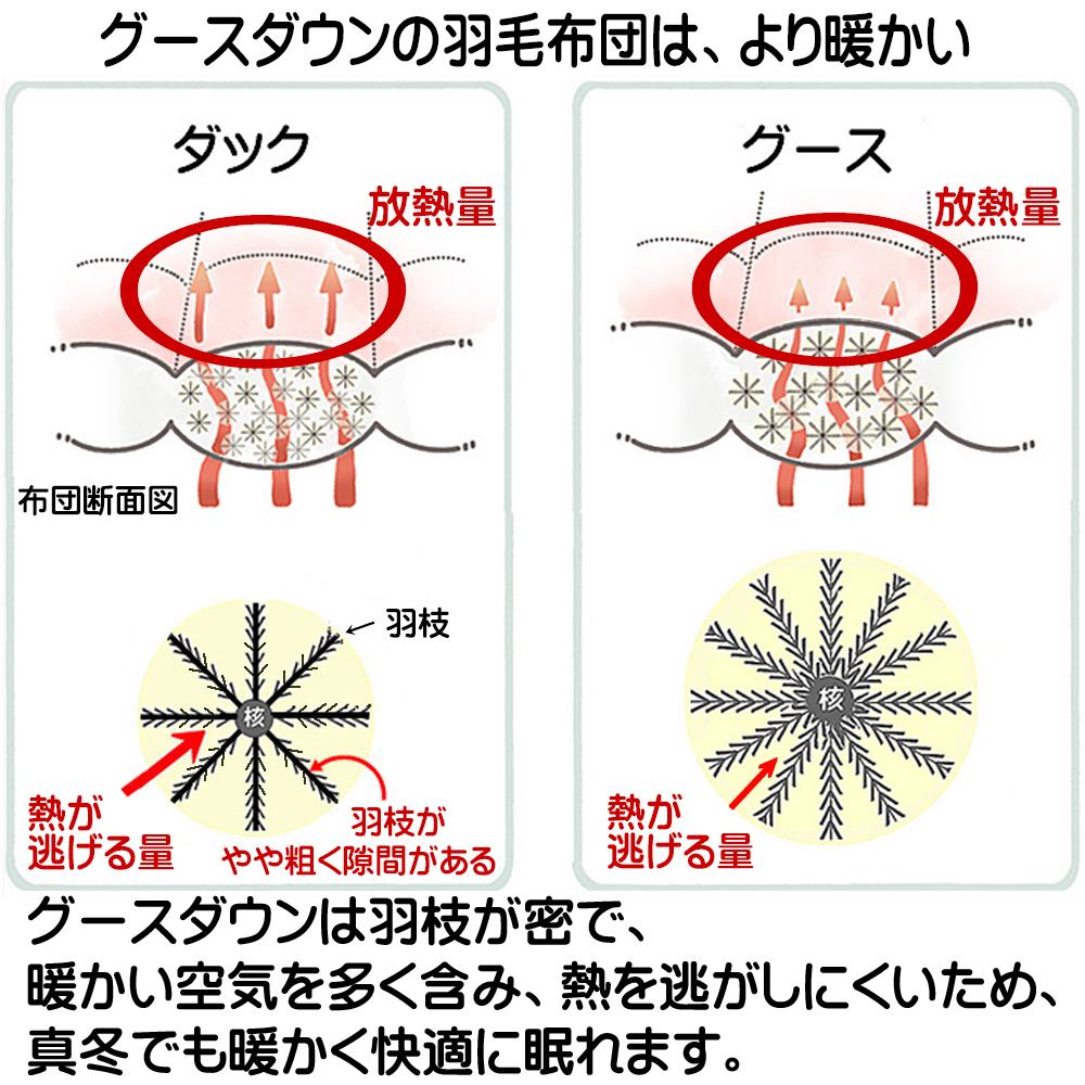 グースとダックの比較