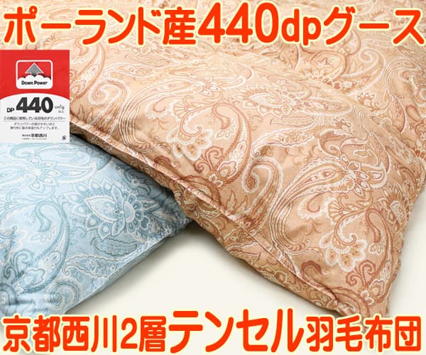 京都西川羽毛布団kn-4s12180カラー