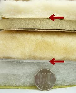 オーストラリア産ラム原皮の厚さの画像