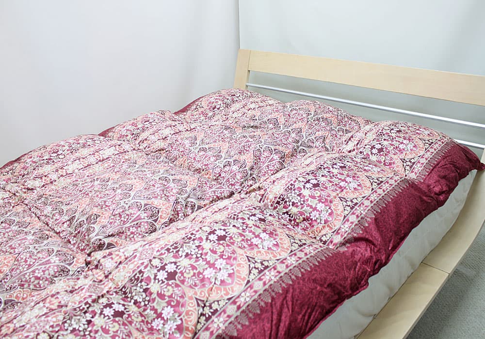 西川リパクラブ羽毛布団sp1253エンジ系