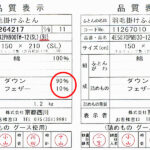 羽毛布団のダウン率93と90の違い